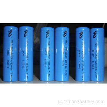 LiFePO4 material18650 1300 mah bateria de lítio